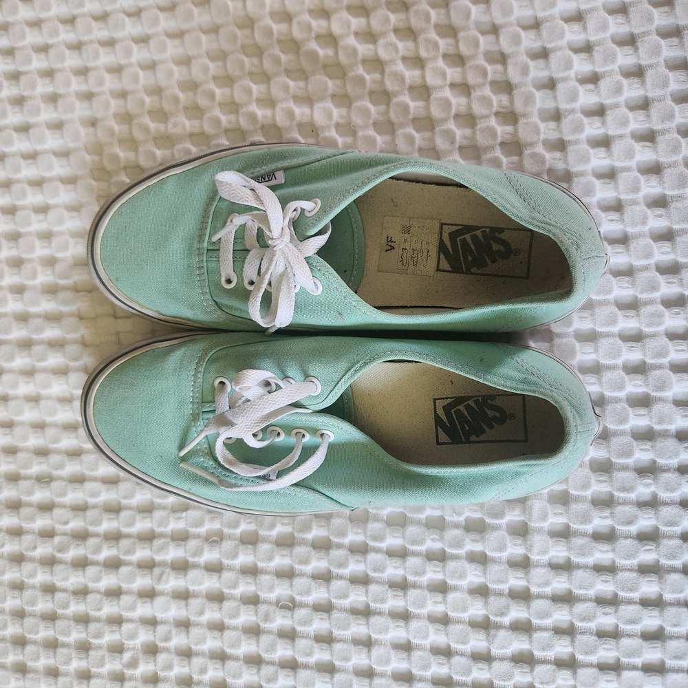 Vans Mint Green Canvas Sneakers